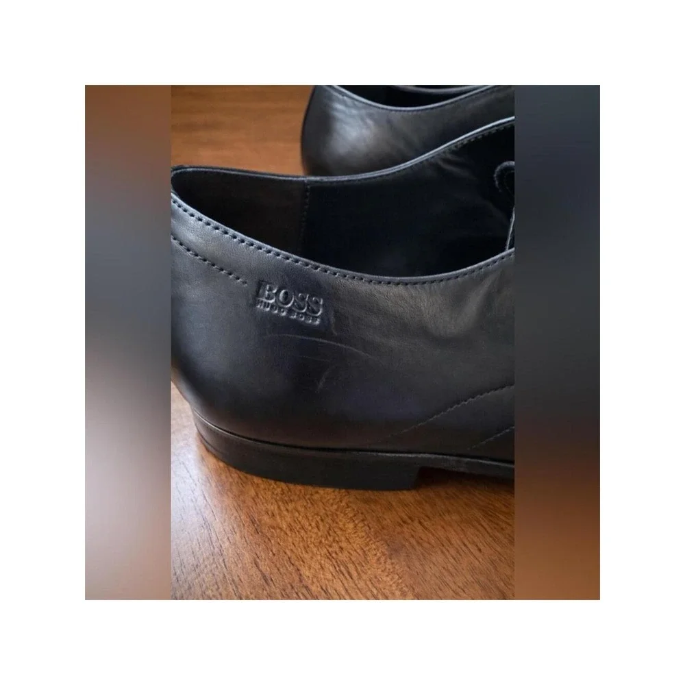 ✨ Hugo Boss Black Leather Oxford Verona Dress Shoes Men 11 ✨